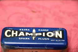 Vintage Champion Extra Range Spark Plug Tin