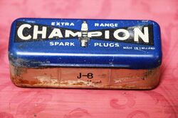 Vintage Champion Extra Range Spark Plug Tin