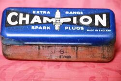Vintage Champion Extra Range Spark Plug Tin