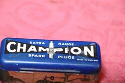 Vintage Champion Extra Range Spark Plug Tin