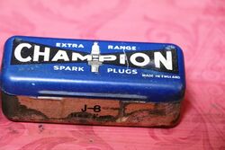 Vintage Champion Extra Range Spark Plug Tin