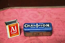 Vintage Champion Extra Range Spark Plug Tin