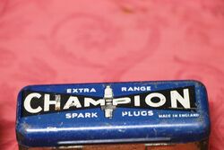 Vintage Champion Extra Range Spark Plug Tin