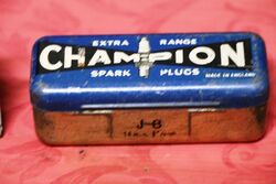 Vintage Champion Extra Range Spark Plug Tin
