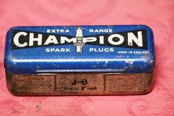 Vintage Champion Extra Range Spark Plug Tin