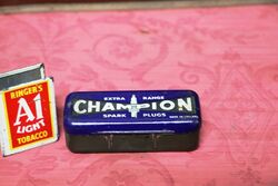 Vintage Champion Extra Range Spark Plug Tin