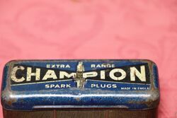 Vintage Champion Extra Range Spark Plug Tin