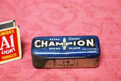 Vintage Champion Extra Range Spark Plug Tin