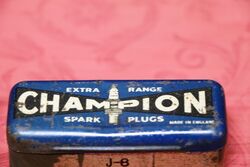 Vintage Champion Extra Range Spark Plug Tin
