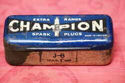 Vintage Champion Extra Range Spark Plug Tin