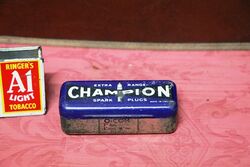 Vintage Champion Single Spark Plug Tin.
