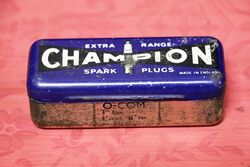 Vintage Champion Single Spark Plug Tin