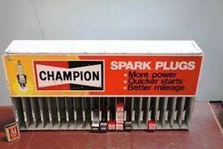 Vintage Champion Spark Plug Dispensing Wall Rack