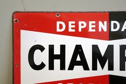 Vintage Champion Spark Plug Enamel Adv Sign 