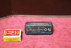 Vintage Champion Spark Plug Tin