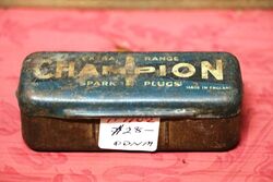 Vintage Champion Spark Plug Tin