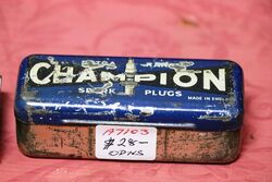 Vintage Champion Spark Plug Tin