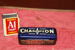 Vintage Champion Spark Plug Tin