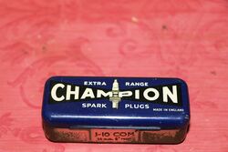 Vintage Champion Spark Plug Tin