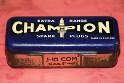 Vintage Champion Spark Plug Tin