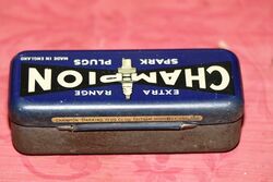 Vintage Champion Spark Plug Tin