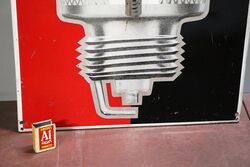Vintage Champion Spark Plugs Thermometer Tin Sign  