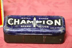 Vintage Champion Spark Plugs Tin
