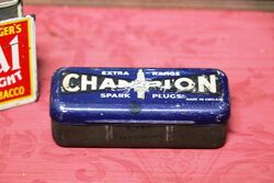 Vintage Champion Spark Plugs Tin