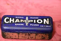 Vintage Champion Spark Plugs Tin