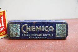 Vintage Chemico Embossed Cycle Repair Tin. 