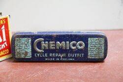 Vintage Chemico Embossed Cycle Repair Tin 