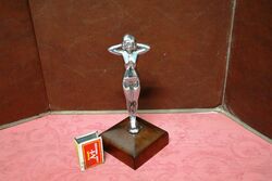 Vintage Chrome Nude Lady Car Mascot. 