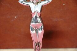 Vintage Chrome Nude Lady Car Mascot 