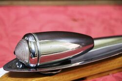 Vintage Chrome Park Light Wood Mounted