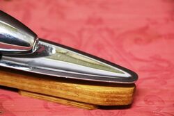 Vintage Chrome Park Light Wood Mounted