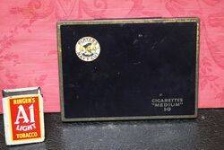 Vintage Cigarette Tin Black Players Navy Cut 50 Medium Tin