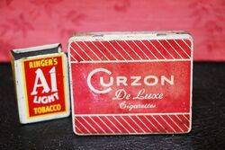 Vintage Cigarette Tin Curzon De Luxe Tin