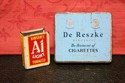 Vintage Cigarette Tin De Reszke 20 Cig Tin