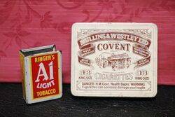 Vintage Cigarette Tin. Mullins & Westley Covent Cig Tin