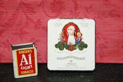 Vintage Cigarette Tin Schimmelpenninch 20 Cigarros Tin