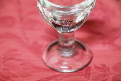 Vintage Clear Glass Eye Wash Cup with a Round Stem Base