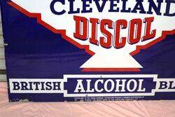Vintage Cleveland Discol Enamel Advertising Sign 