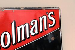 Vintage Colmanand39s Starch Enamel Advertising Sign 