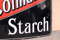 Vintage Colmanand39s Starch Enamel Advertising Sign 