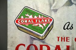 Vintage Coral Flake Pictorial Show Card 