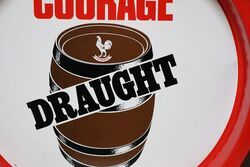 Vintage Courage Draft Metal Pictorial Pub Tray