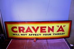 Vintage Craven A Cigarettes Enamel Advertising Sign 