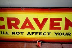 Vintage Craven A Cigarettes Enamel Advertising Sign 