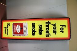 Vintage Craven A They Never Vary Enamel Cigarettes Sign