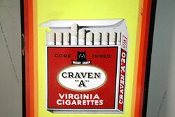 Vintage Craven A They Never Vary Enamel Cigarettes Sign